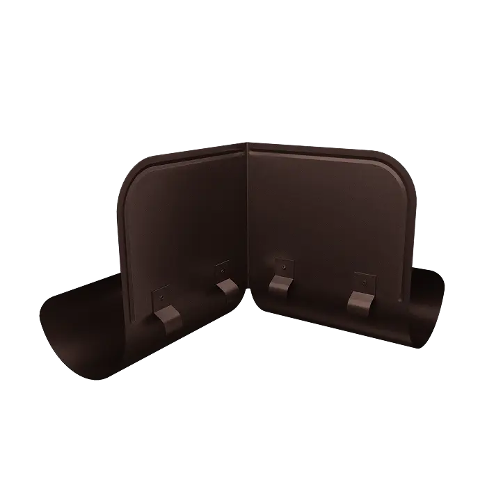 Ограничитель перелива угловой Grand Line PU Matt 125/90, RAL 8017-mini