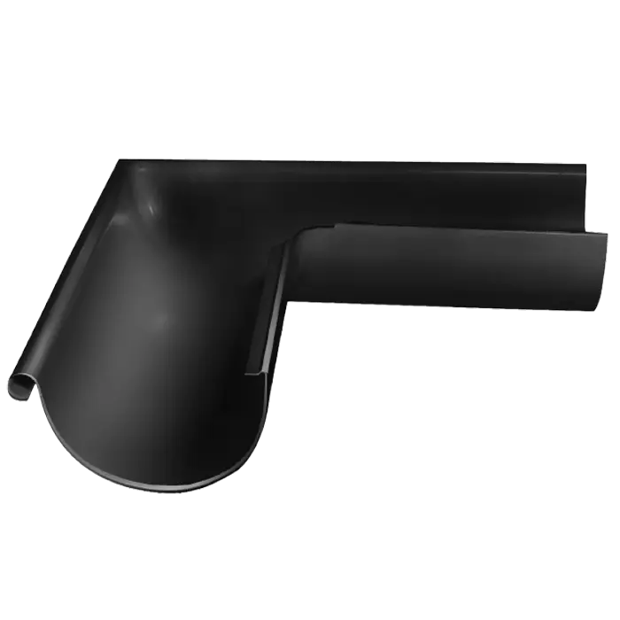 Угол желоба внешний 90° Grand Line PU 125/90 мм, RAL 9005-mini