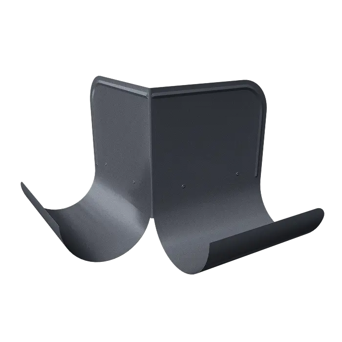 Ограничитель перелива угловой Grand Line PU Matt 125/90, RAL 7024-mini