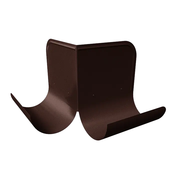 Ограничитель перелива угловой Grand Line PU Matt 125/90, RAL 8017-mini