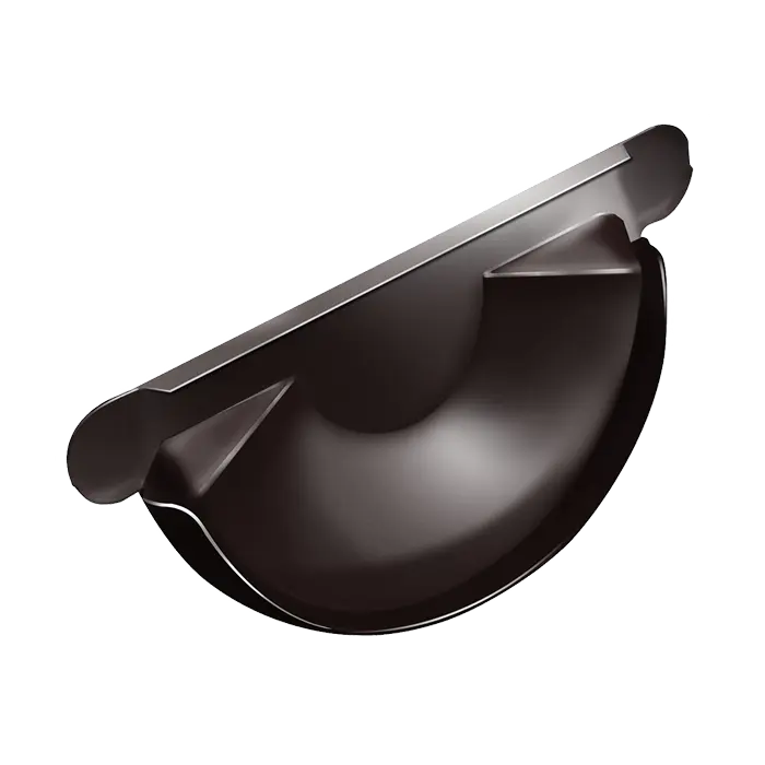 Заглушка желоба Grand Line PU 125/90 мм, RAL 8017-mini