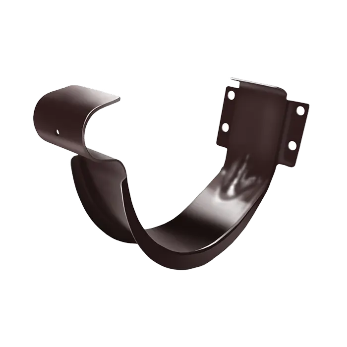 Крюк желоба короткий Grand Line PU 125/90 мм, RAL 8017-mini