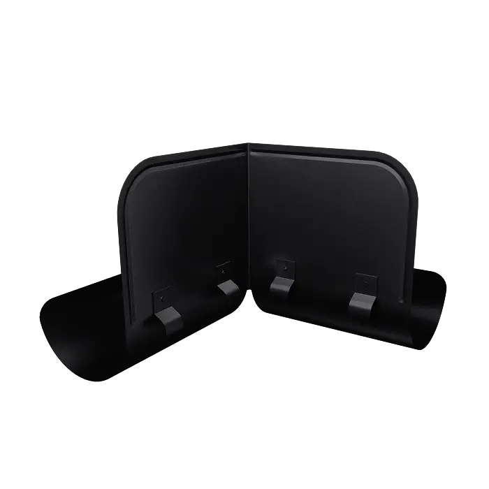 Ограничитель перелива угловой Grand Line PU Matt 125/90, RAL 9005-mini