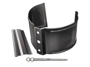 Металлический хомут трубы на камень - alt