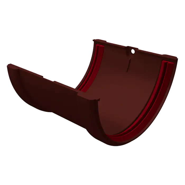 Соединитель желоба Grand Line Классика 120 ПВХ шоколадный (RAL 8017)-mini