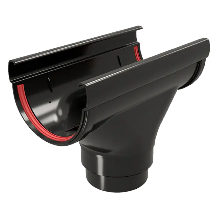 Воронка желоба Grand Line Дизайн 135 ПВХ черный (RAL 9005)-mini