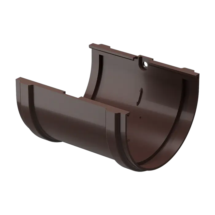 Соединитель желобов Docke Premium шоколад (RAL 8019)-mini