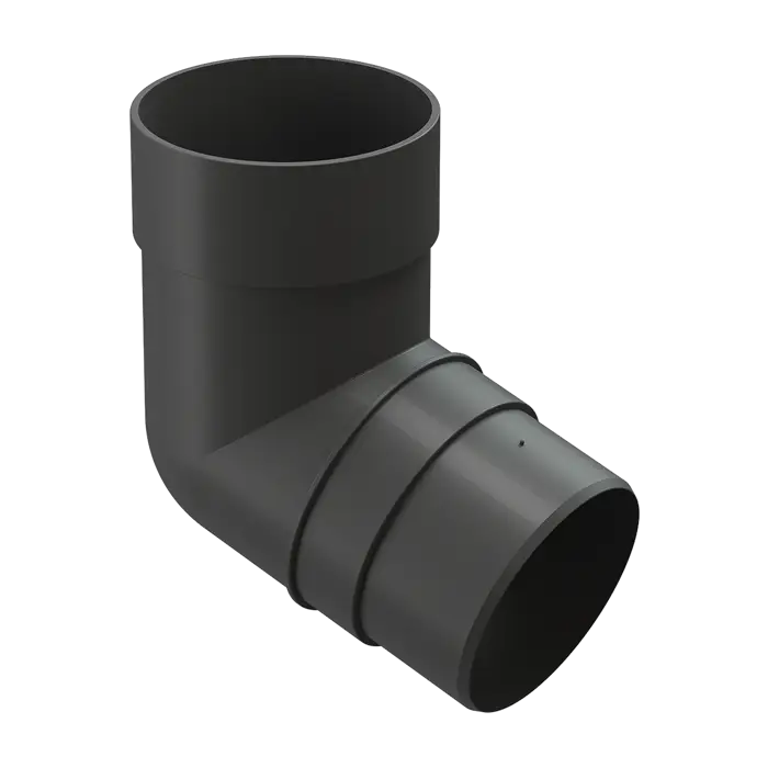 Колено водосточное 72˚ Docke Premium графит (RAL 7024)-mini