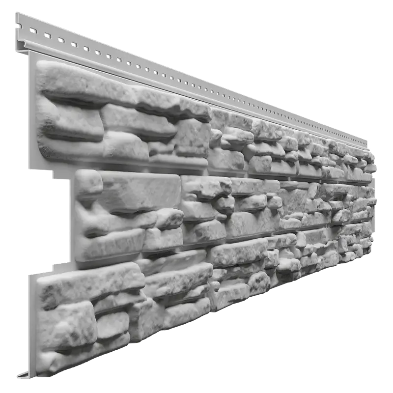 Виниловый сайдинг под камень Rocky Docke Lux 1.7 м, Табак-mini
