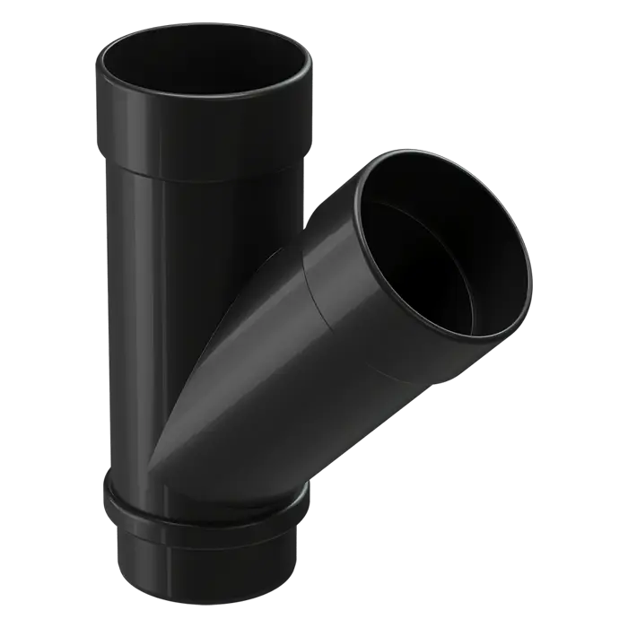 Тройник 45˚ для водосточной трубы Docke Lux карбон (RR 33)-mini