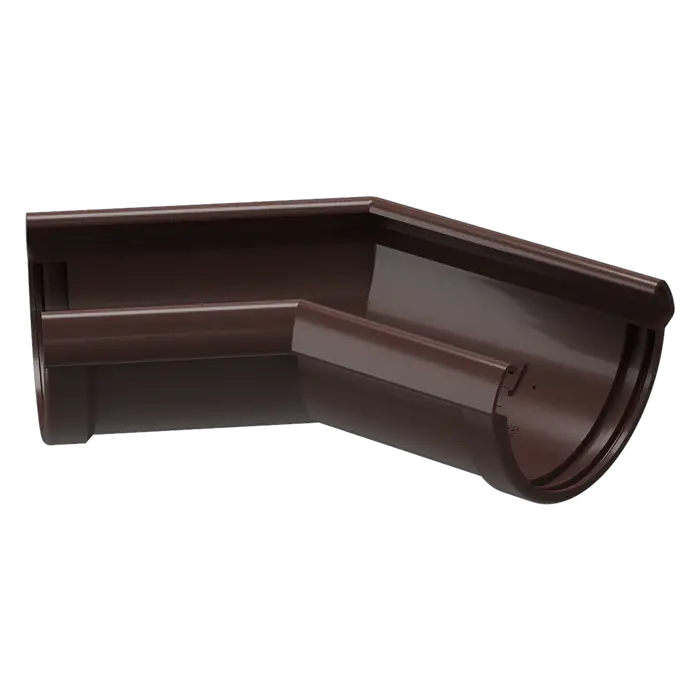 Угол желоба 135˚ Docke Lux шоколад (RAL 8019)-mini