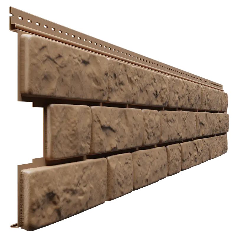 Виниловый сайдинг под камень Bergart Docke Lux 1.8 м, Лесной фундук-mini