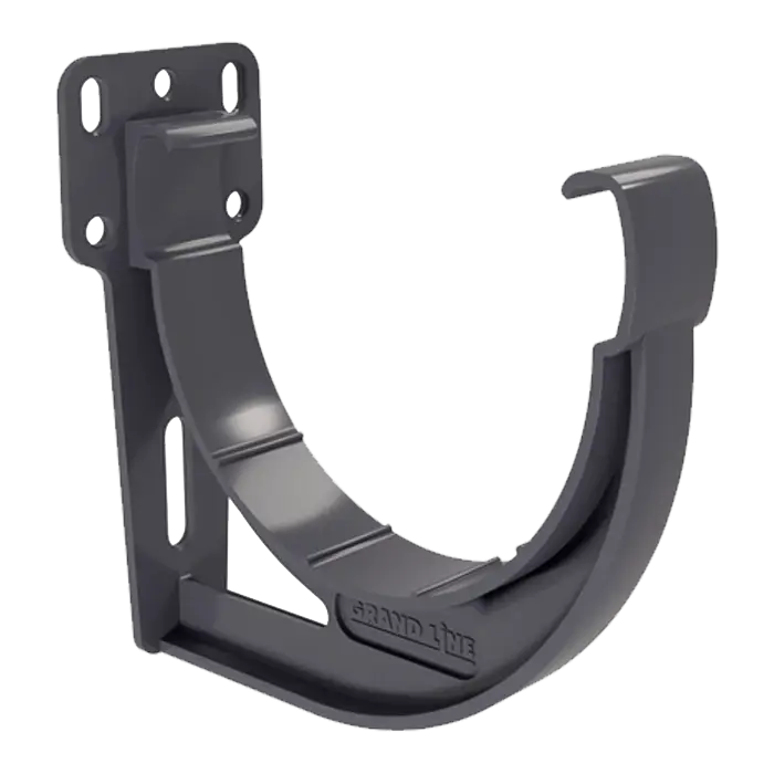 Кронштейн желоба slider Grand Line Дизайн 135 ПВХ графит (RAL 7024)-mini