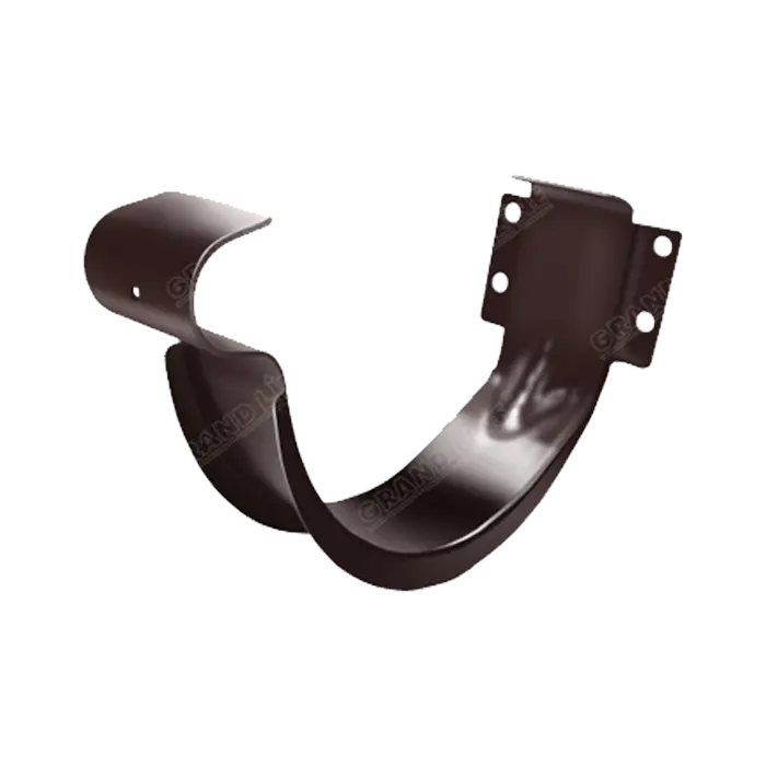 Крюк желоба короткий Grand Line PE 125/90 мм, RAL 8017-mini