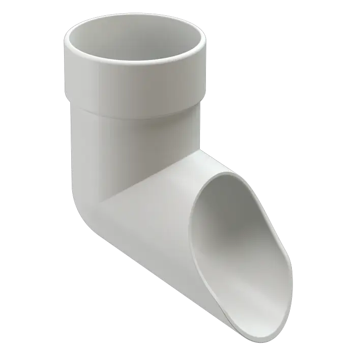 Наконечник для водосточной трубы Docke Lux пломбир (RAL 9003)-mini