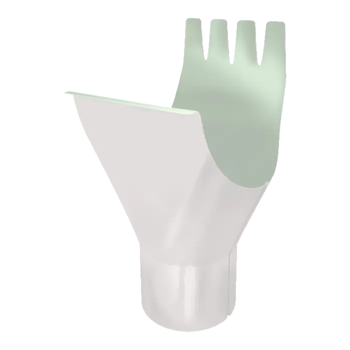 Воронка желоба Grand Line PE 125/90 мм, RAL 9003-mini