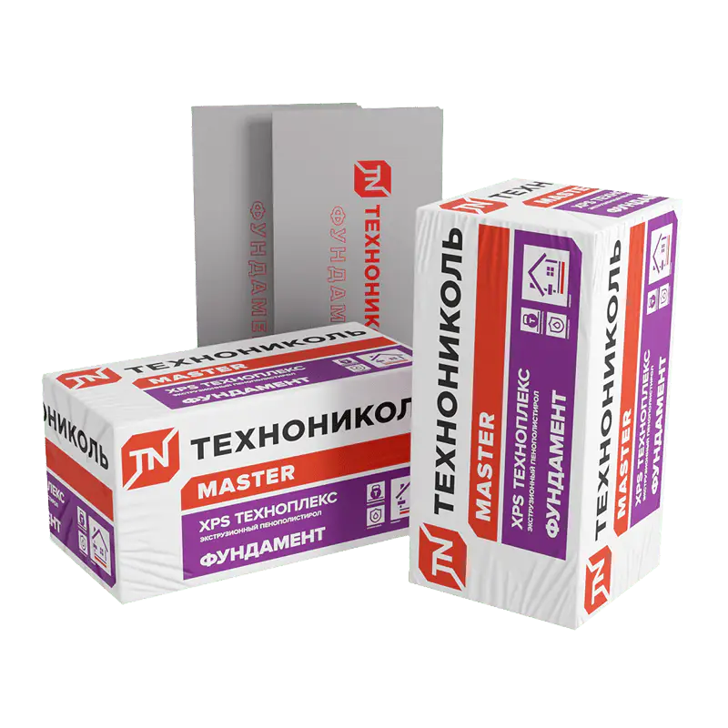 Экструзионный пенополистирол (XPS) ТЕХНОНИКОЛЬ ТЕХНОПЛЕКС ФУНДАМЕНТ 1180х580х50 мм, L-кромка, 8 шт-mini