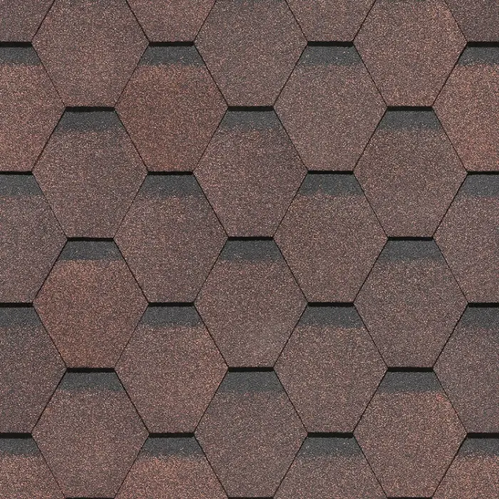 Гибкая черепица Docke Standard, Сота, Коричневый-mini