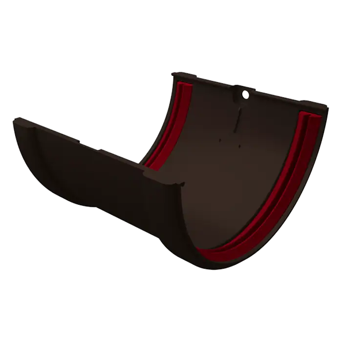 Соединитель желоба Grand Line Классика 120 ПВХ коричневый (RR 32)-mini