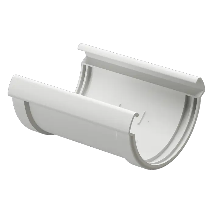 Соединитель желобов Docke Lux пломбир (RAL 9003)-mini