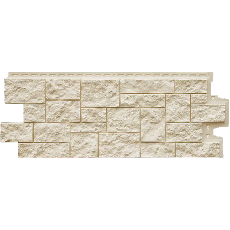 Фасадная панель Grand Line Дикий камень, Classic, Молочный-mini