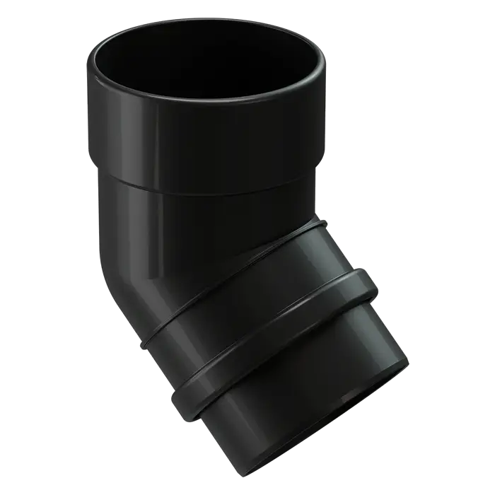 Колено 45˚ для водосточной трубы Docke Lux карбон (RR 33)-mini