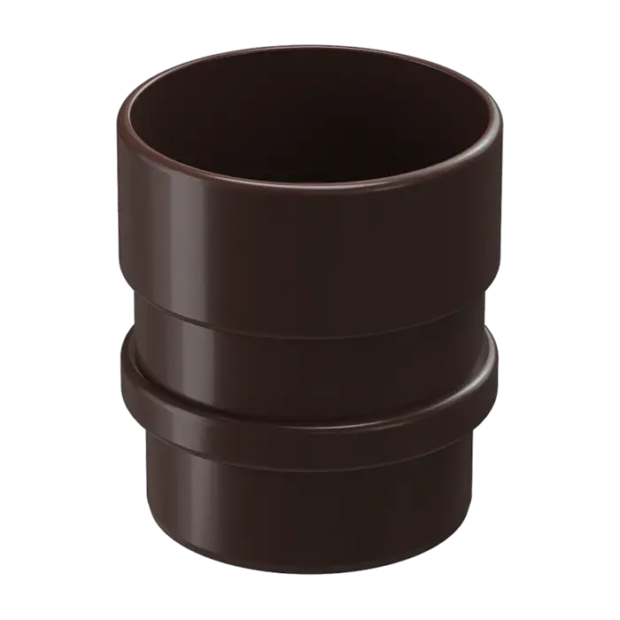 Муфта соединительная для водостока Docke Lux шоколад (RAL 8019)-mini
