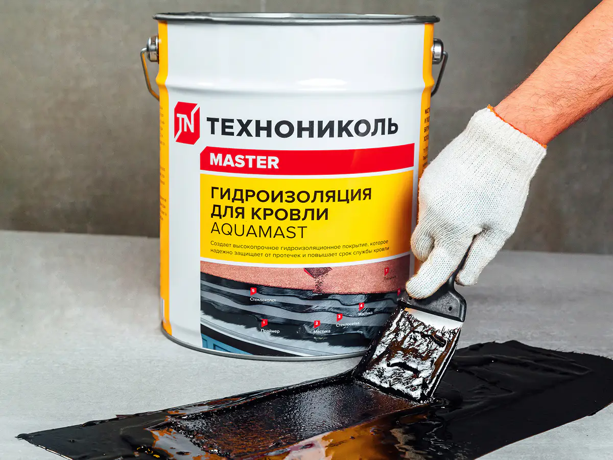 Мастика битумно-резиновая AquaMast, ведро 10 кг-mini