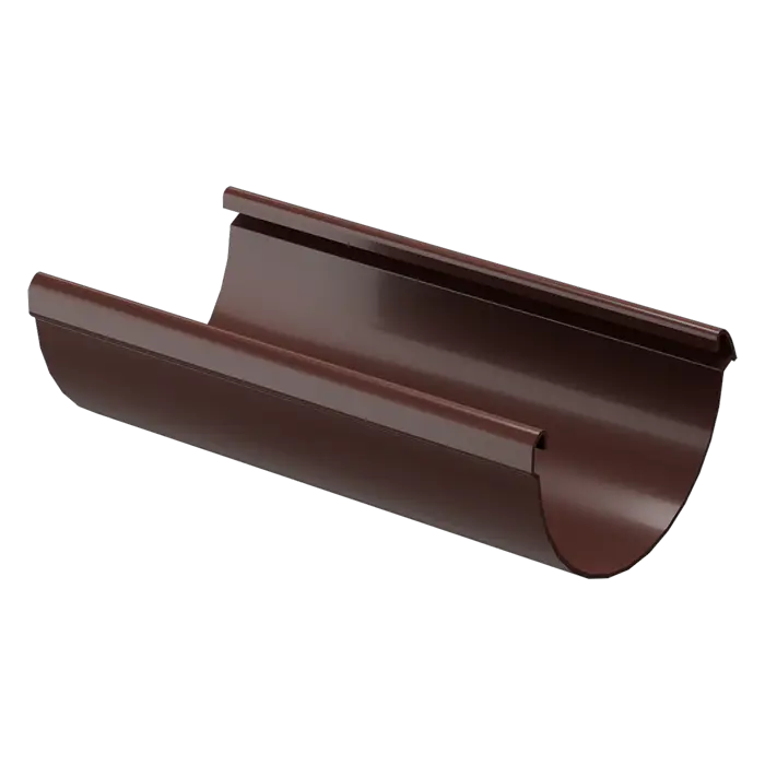 Желоб водосточный 3 м Docke Lux шоколад (RAL 8019)-mini