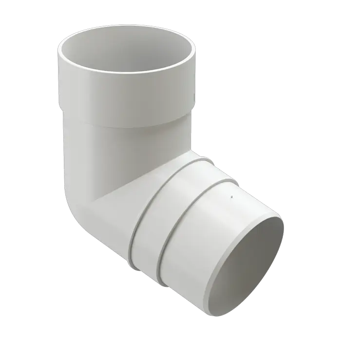 Колено водосточное 72˚ Docke Premium пломбир (RAL 9003)-mini