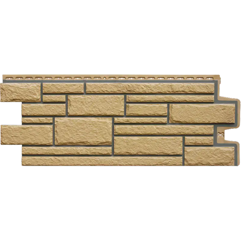 Фасадная панель Grand Line Камелот, Design, Песочный со швом RAL 7006-mini