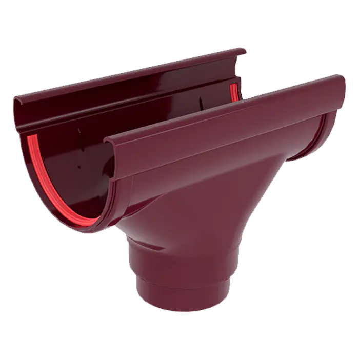 Воронка желоба Grand Line Дизайн 135 ПВХ бордо (RAL 3005)-mini