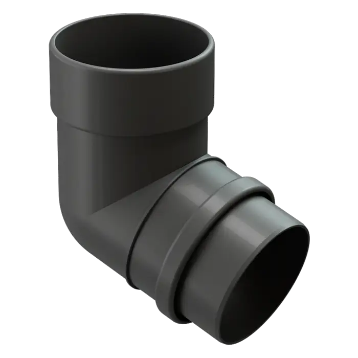 Колено 72˚ для водосточной трубы Docke Lux графит (RAL 7024)-mini