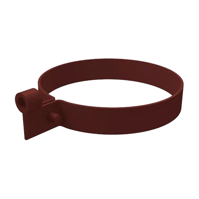 Хомут трубы Lite Grand Line Классика ПВХ шоколадный (RAL 8017)-mini