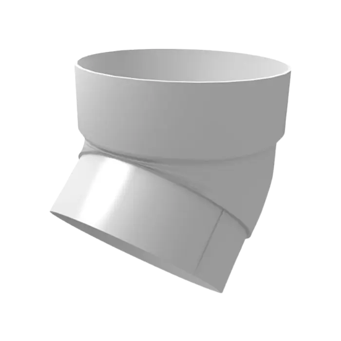 Колено трубы 45° Grand Line Дизайн 135 ПВХ белое (RAL 9003)-mini