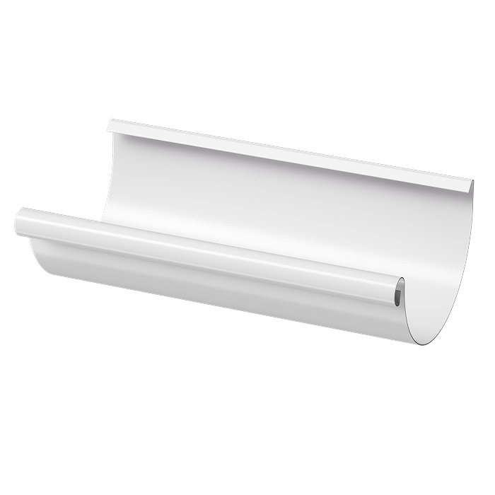 Желоб водосточный полукруглый 3 м Docke Stal Premium, RAL 9010-mini