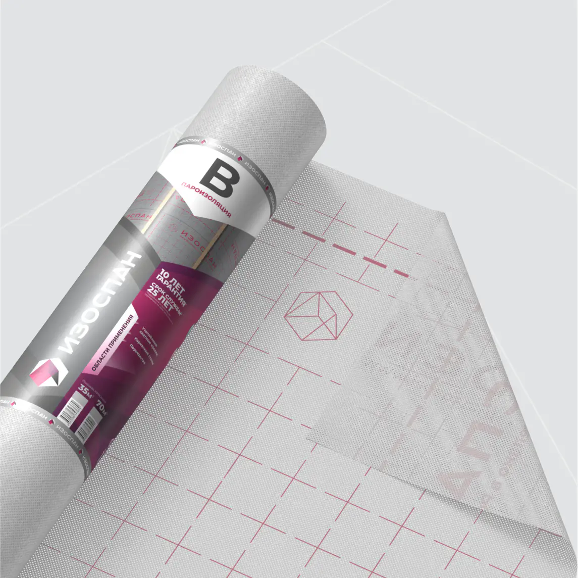 Изоспан B, пароизоляционная пленка, 70м2-mini