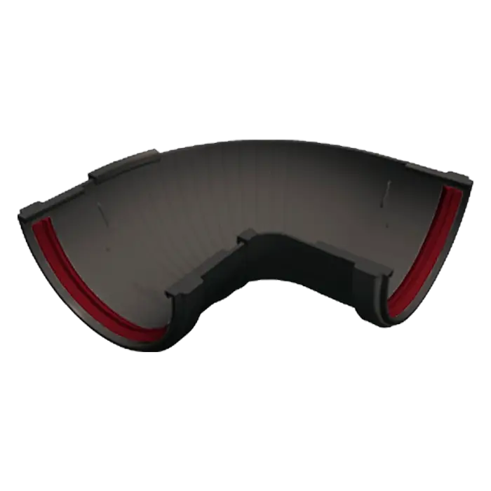 Угол желоба составной 90-150° Grand Line Классика 120 ПВХ графит (RAL 7024)-mini