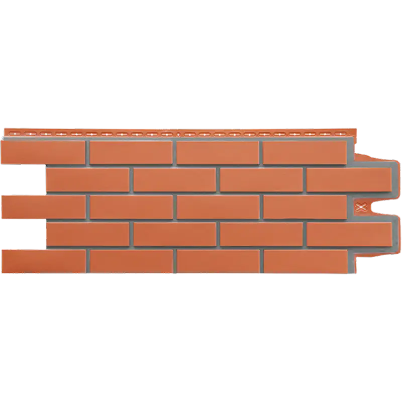 Фасадная панель Grand Line Клинкерный кирпич, Design, Терракотовый со швом RAL 7006-mini
