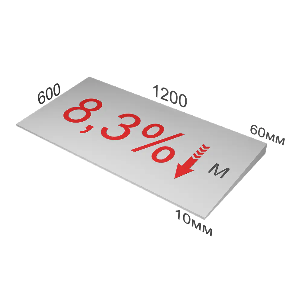 Экструзионный пенополистирол (XPS) ТЕХНОНИКОЛЬ CARBON PROF SLOPE 8,3 % S/2 1200х600х10/60 мм, элемент M-mini