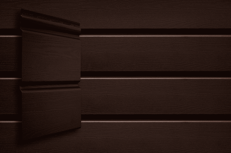 Виниловый сайдинг Double-брус Grand Line Acryl, Темный дуб, 3 м-mini