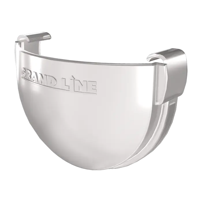 Заглушка желоба Grand Line Дизайн 135 ПВХ белый (RAL 9003)-mini