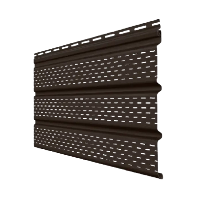 Софит Classic Grand Line, полностью перфорированный, коричневый, 3м-mini