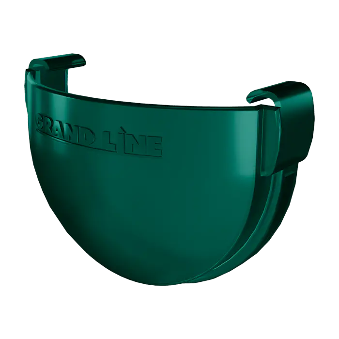 Заглушка желоба Grand Line Дизайн 135 ПВХ зелёный (RAL 6005)-mini