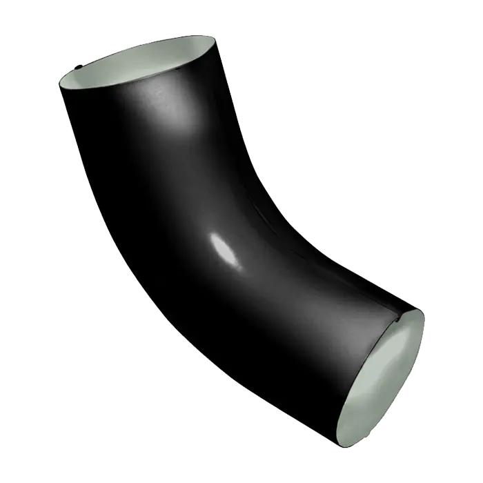 Колено трубы 60° Grand Line PE 125/90 мм, RAL 9005-mini