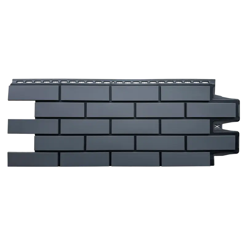 Фасадная панель Grand Line Клинкерный кирпич, Design, Графит со швом RAL 9005-mini