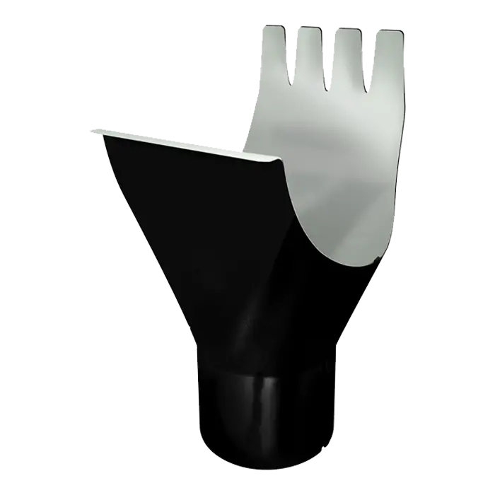 Воронка желоба Grand Line PE 125/90 мм, RAL 9005-mini