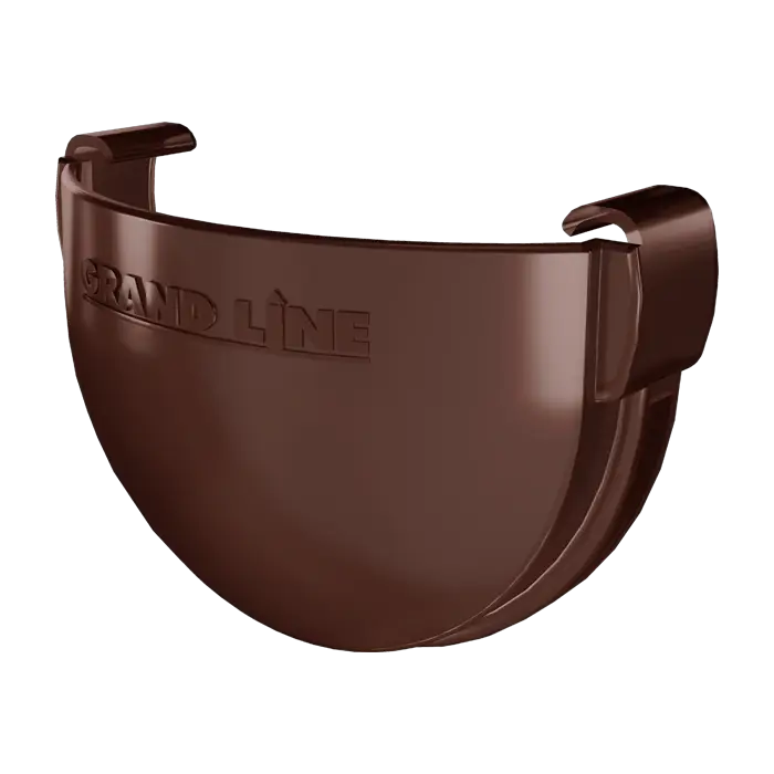 Заглушка желоба Grand Line Дизайн 135 ПВХ шоколадная (RAL 8017)-mini