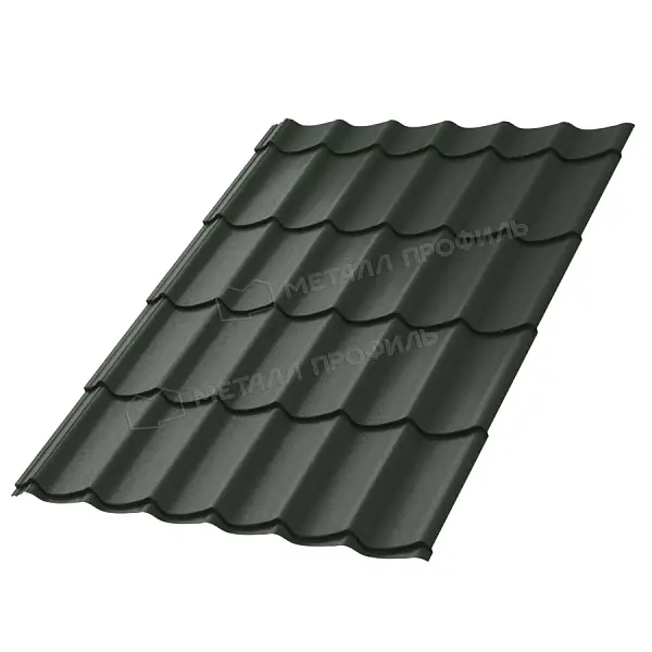 Металлочерепица Ламонтерра Металл Профиль 0,5 VikingMP RAL 6007-mini