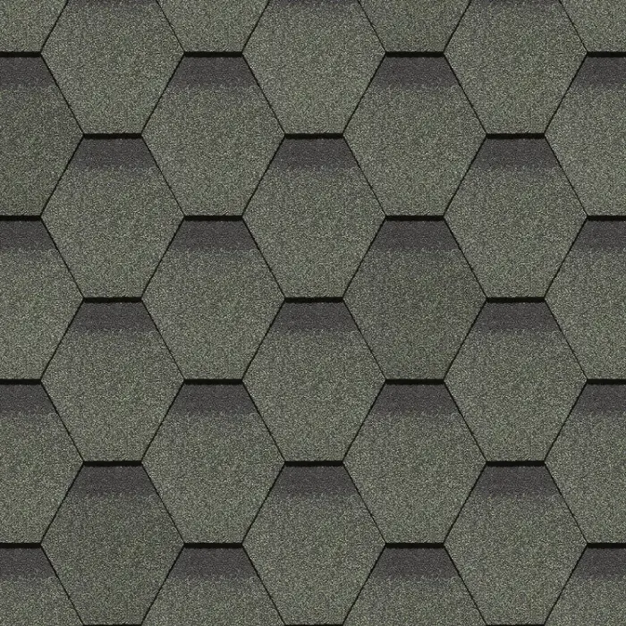 Гибкая черепица Docke Standard, Сота, Зеленый-mini